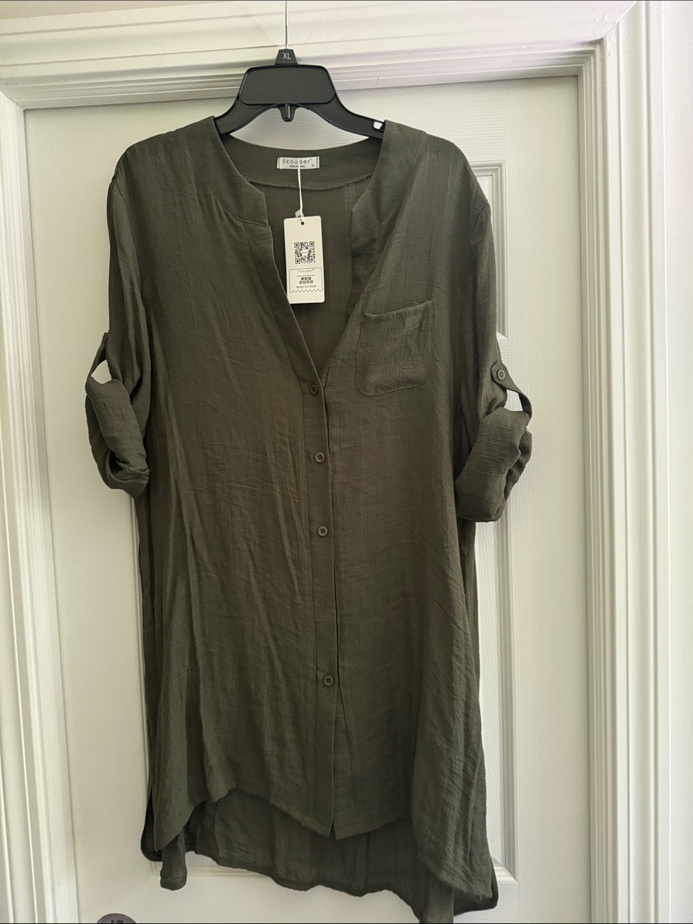 Beach Cover-Up / Swimsuit Coverup Shirt Dress XL